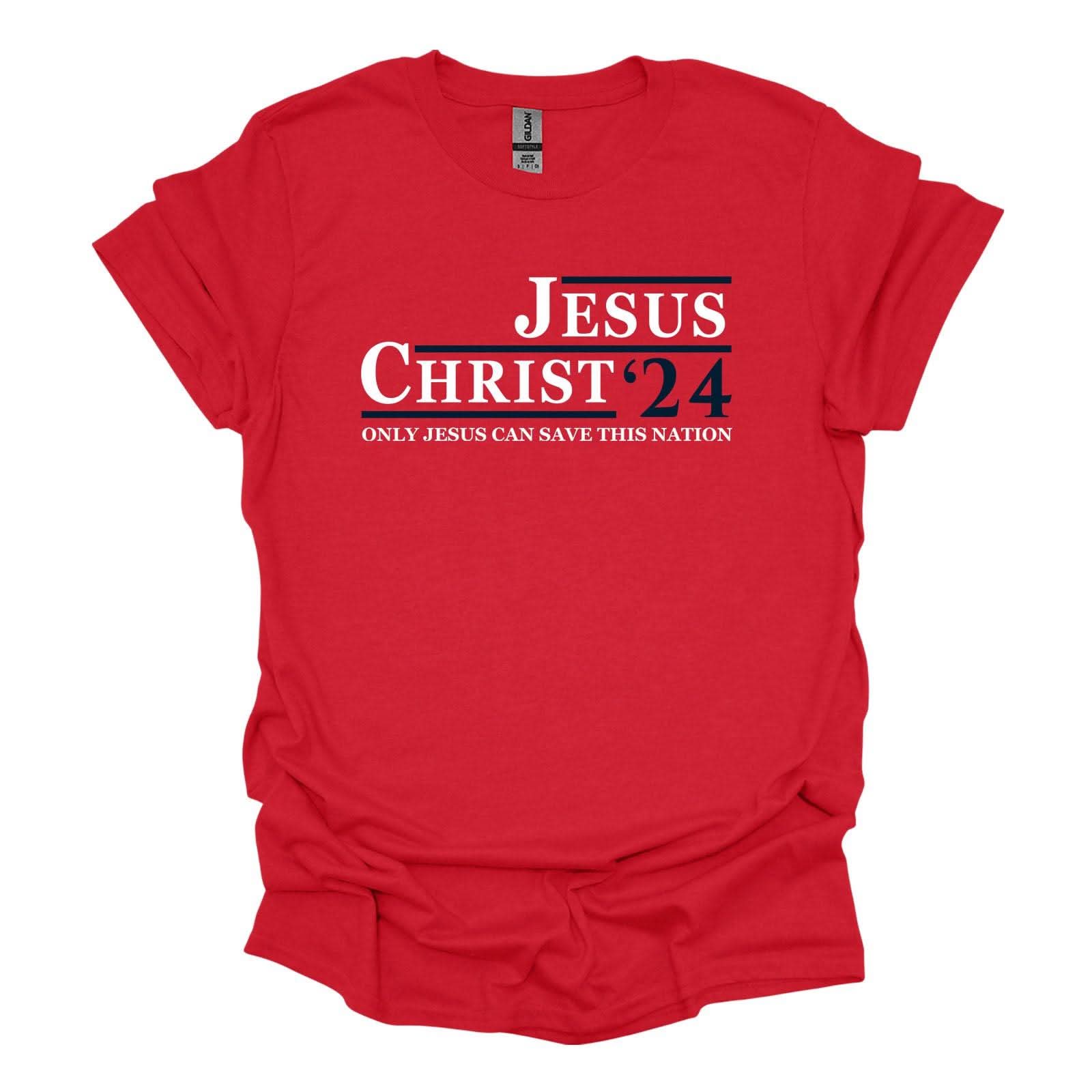 Our True God Apparel T-Shirt / Red / S Jesus Christ 24 T-Shirt