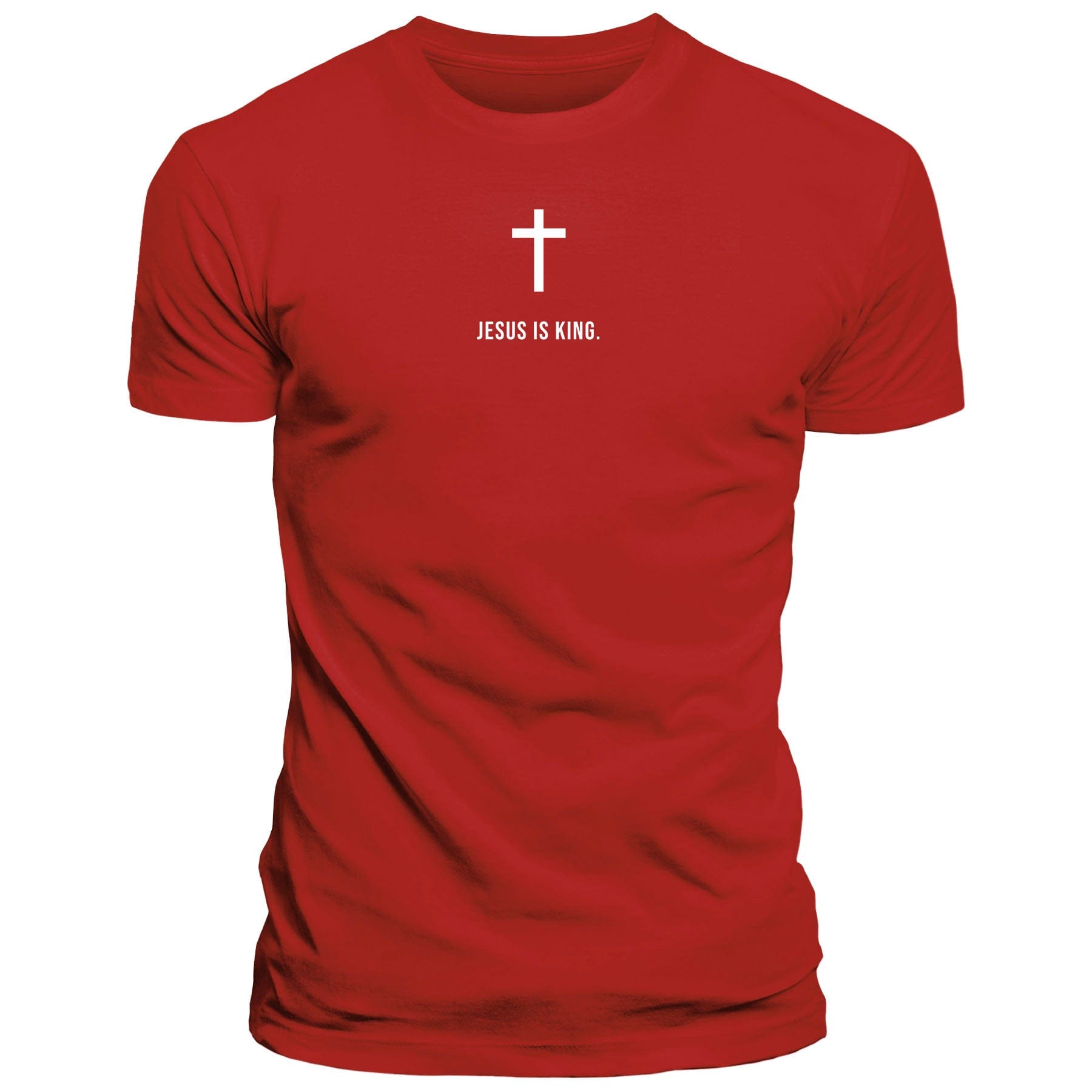 Our True God Apparel T-Shirt / Red / S Jesus Is King T-Shirt