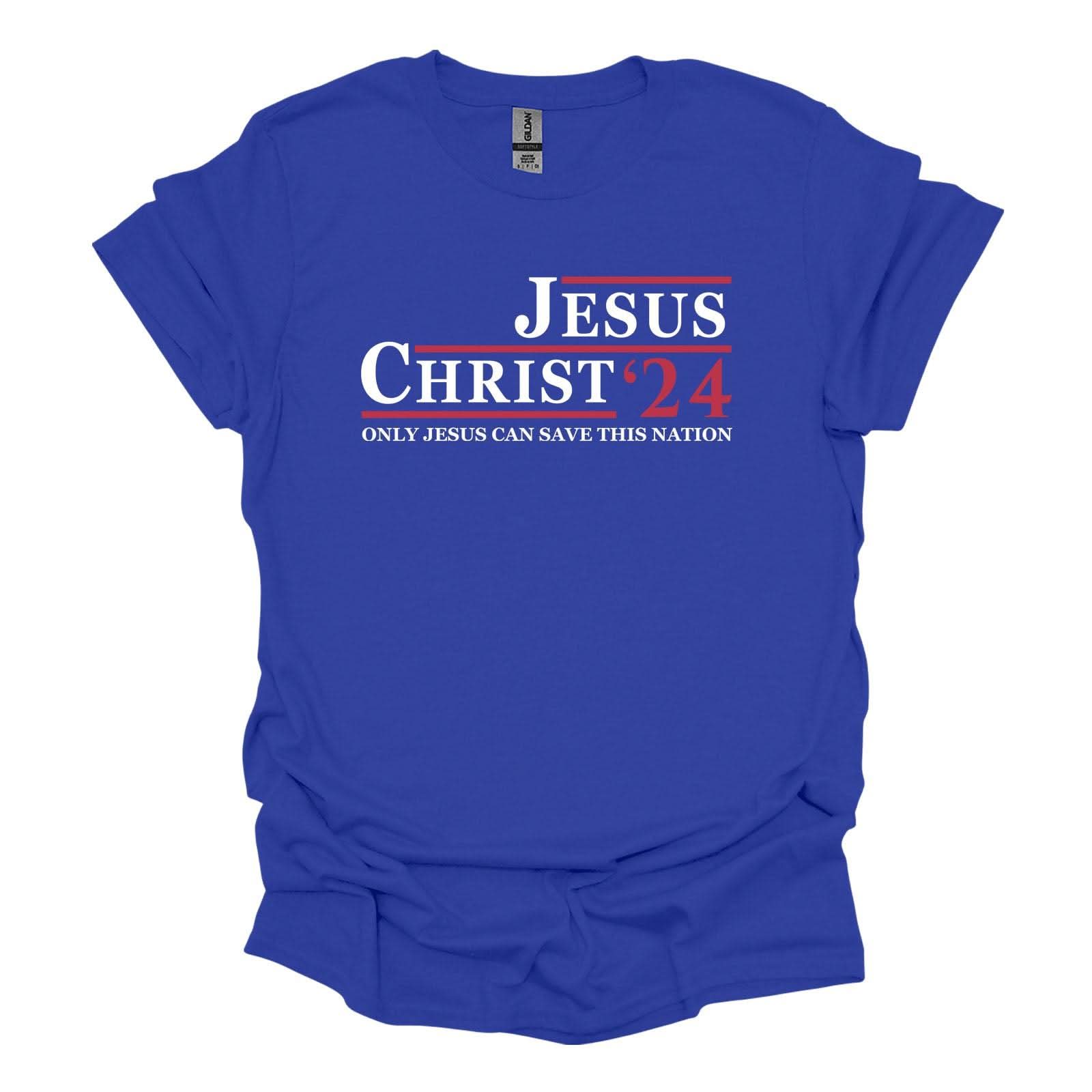 Our True God Apparel T-Shirt / Royal Blue / S Jesus Christ 24 T-Shirt