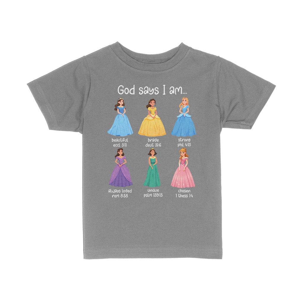 Our True God Apparel Toddler / Charcoal / 2T God Says I Am Princess Kids Shirts
