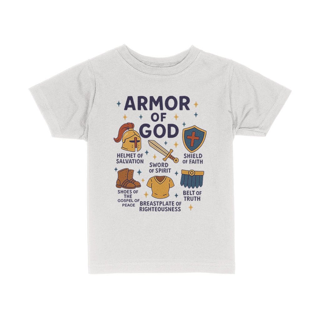 Our True God Apparel Toddler / White / 2T Armor of God Kids Shirts