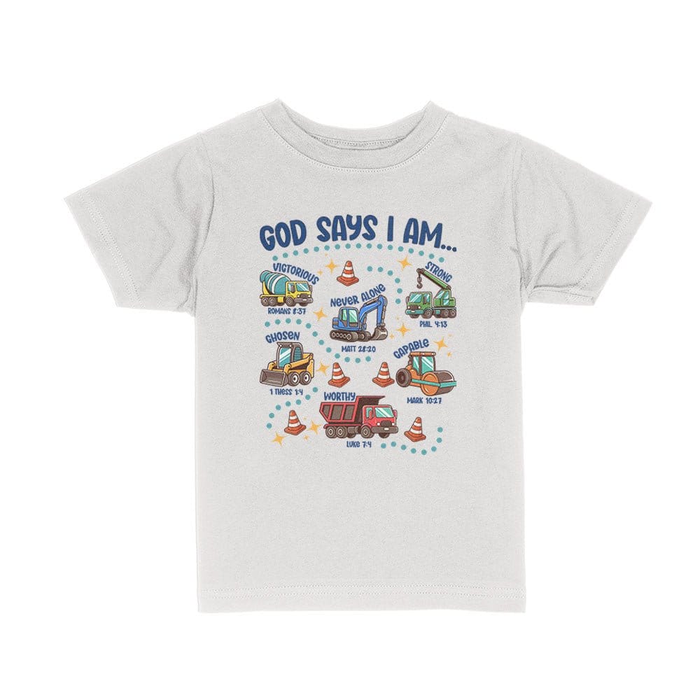 Our True God Apparel Toddler / White / 2T God says I am.. Kids Shirts