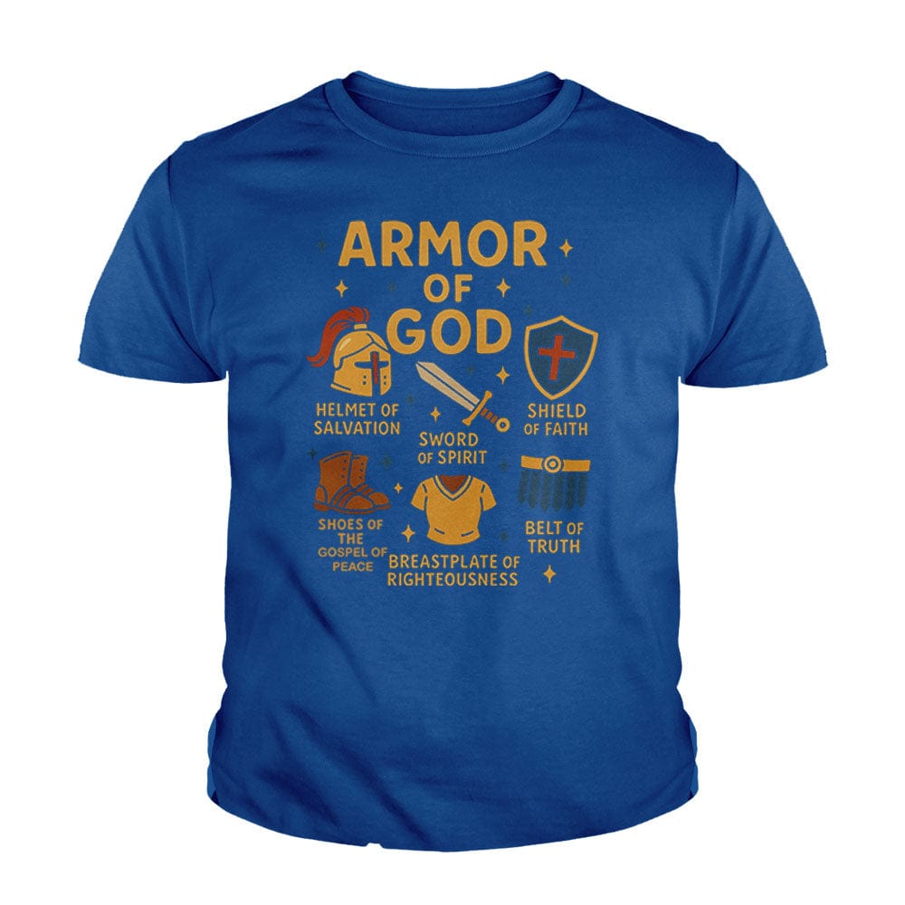 Our True God Apparel Youth / Royal Blue / XS Armor of God Kids Shirts