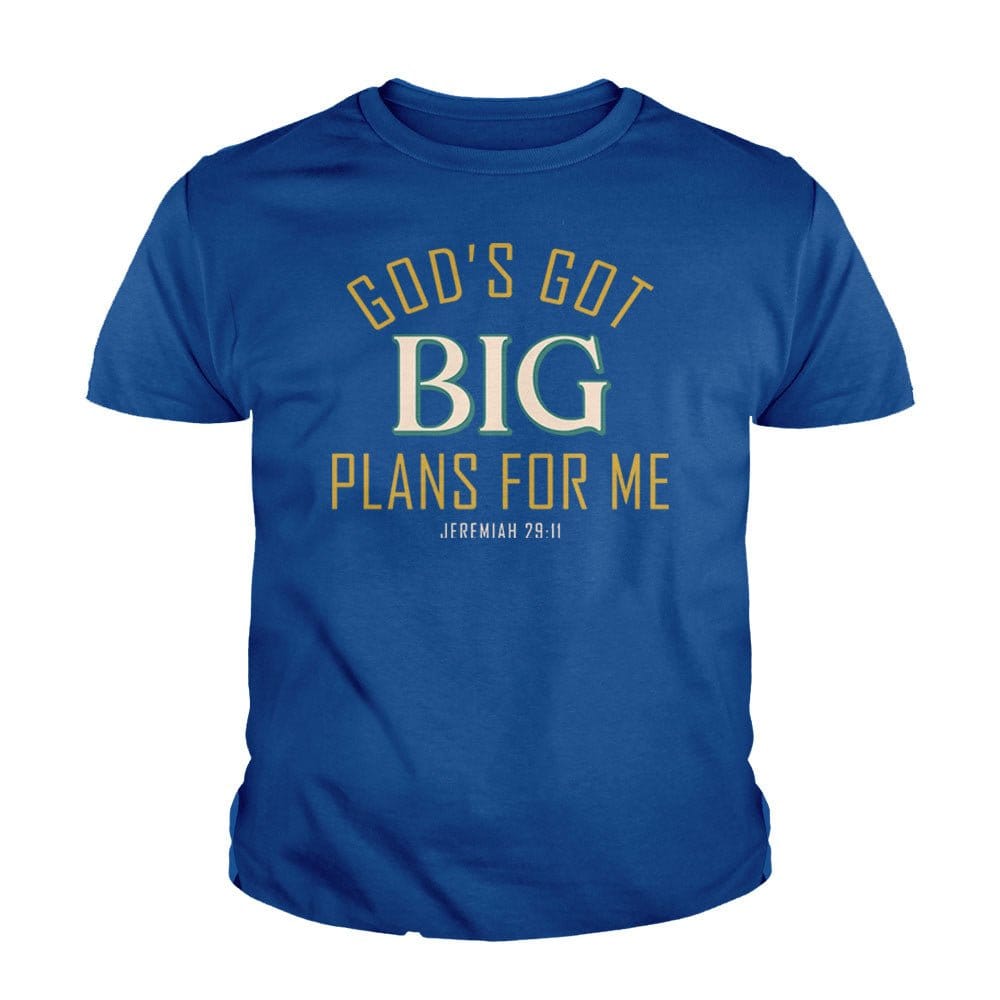 Our True God Apparel Youth / Royal Blue / XS God's Got Big Plans For Me - Jeremiah 29:11 Kids Shirts