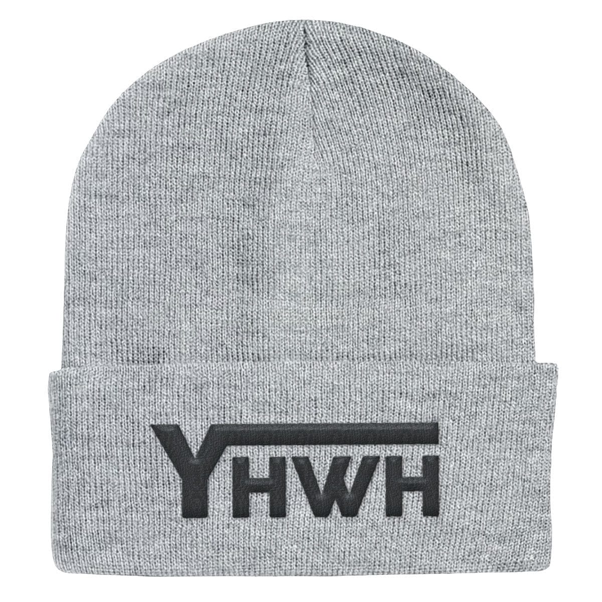 Our True God Hat Cuffed Beanies / Grey / One Size YHWH Beanies