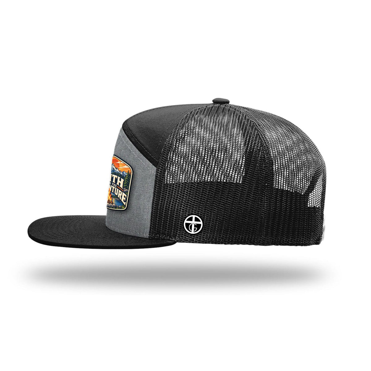 Our True God Hat Faith Fuels the Adventure Trucker Hat