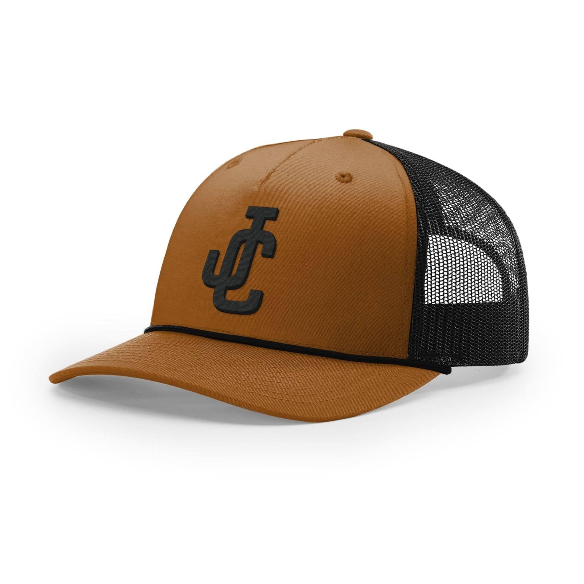 Our True God Hat Five Panel Trucker with Rope / Caramel and Black / One Size JC Rope Trucker Hats