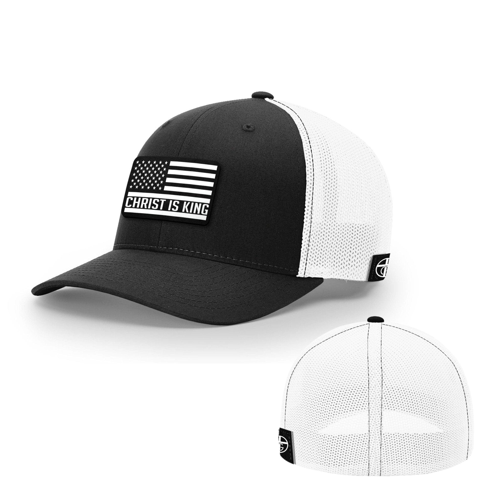 Our True God Hat Flexfit / Black and White / S/M Christ Is King DBD Edition Patch Hats