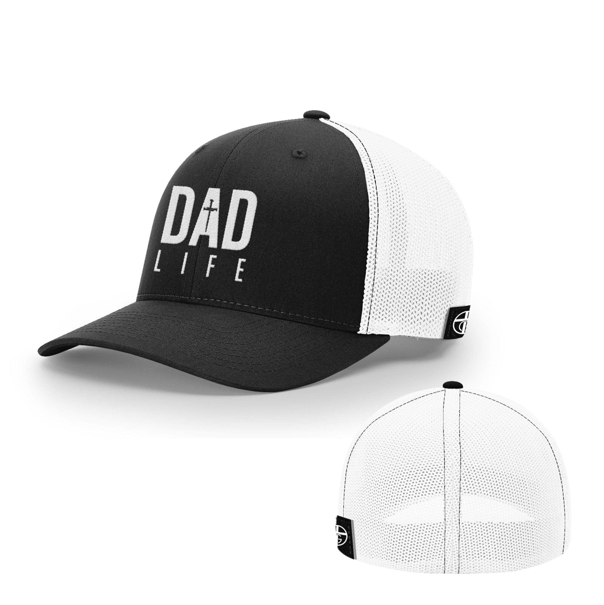 Our True God Hat Flexfit / Black and White / S/M Dad Life Hats