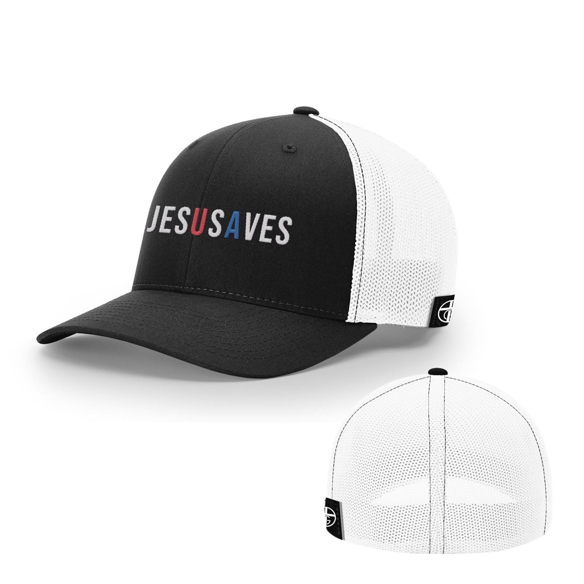 Our True God Hat Flexfit / Black and White / S/M JESUSAVES Hats