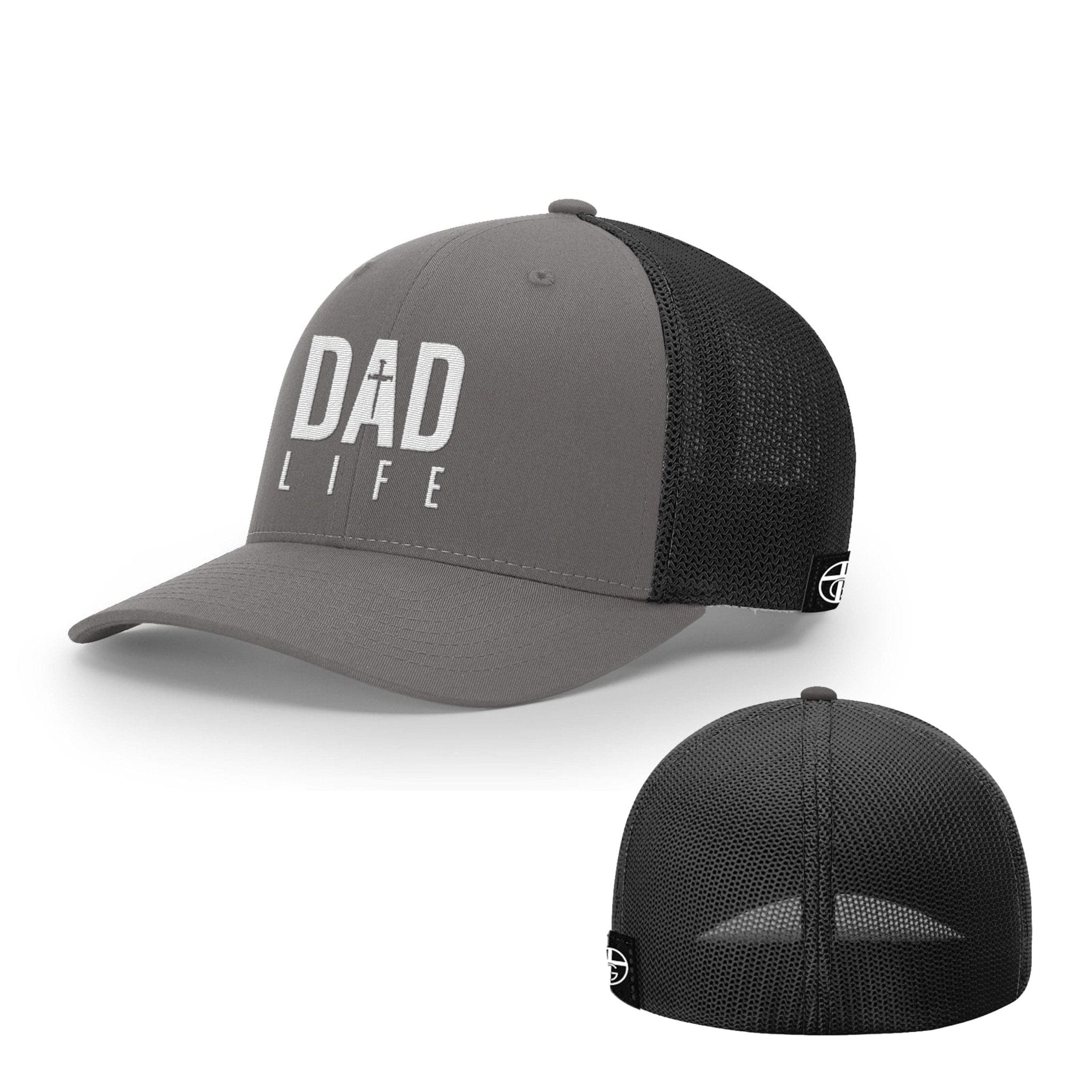 Our True God Hat Flexfit / Charcoal and Black / S/M Dad Life Hats