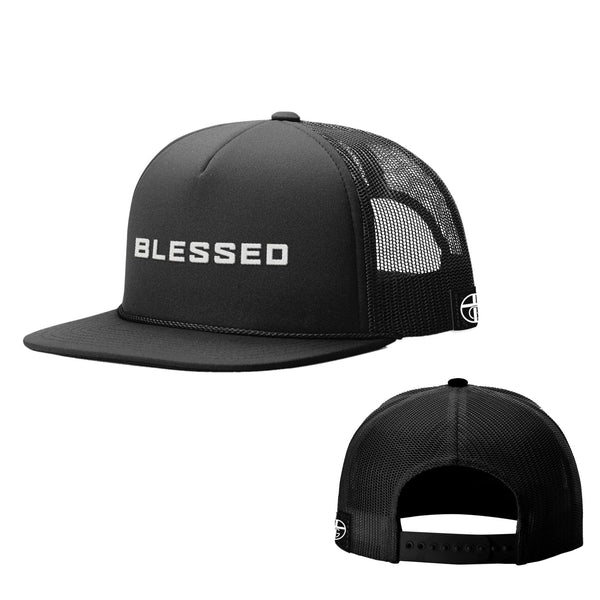 Blessed Foam Trucker Hat in Full Black