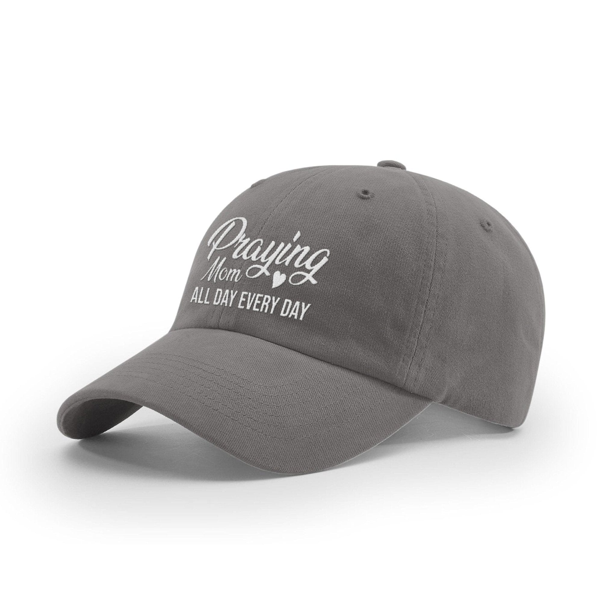 Our True God Hat Garment Washed Twill / Charcoal / One Size Praying Mom All Day Every Day Ladies Hats