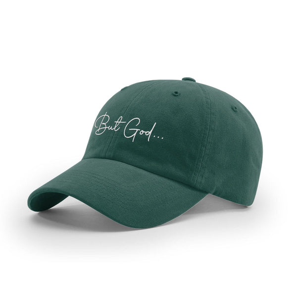 But God... Ladies Hat, Garment Washed Twill in Dark Green