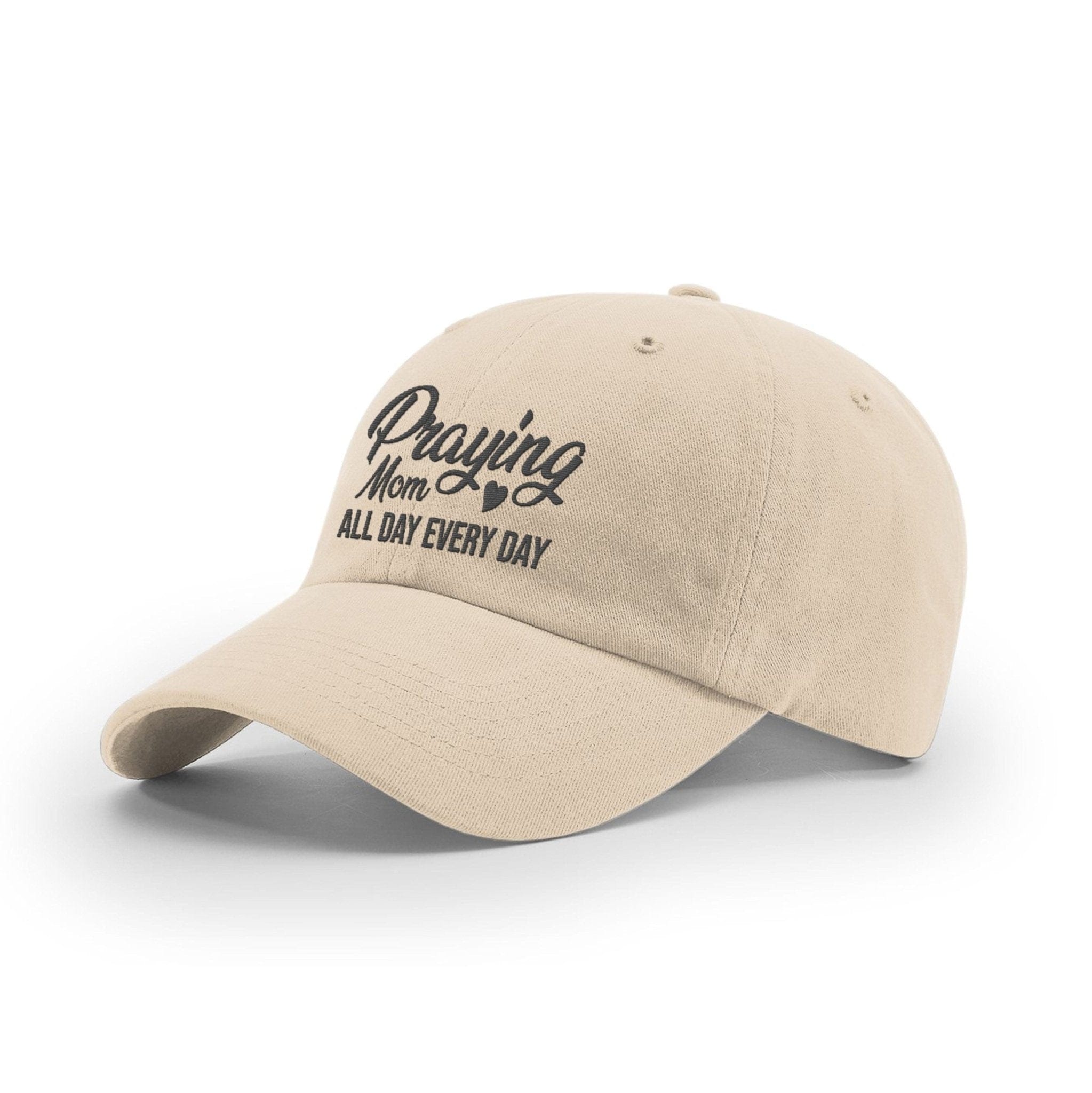 Our True God Hat Garment Washed Twill / Stone / One Size Praying Mom All Day Every Day Ladies Hats