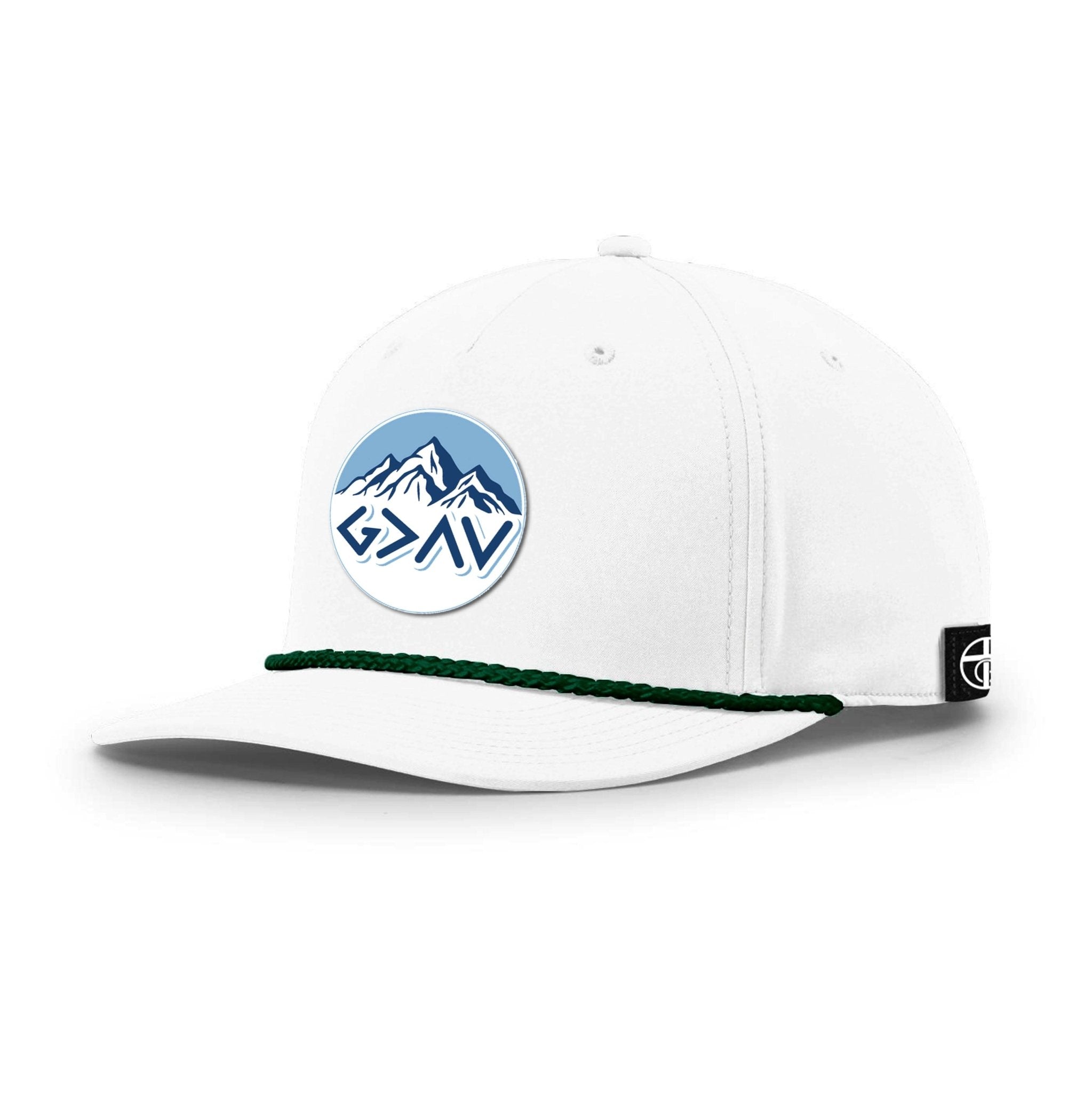 Our True God Hat God Is Greater Than The Highs And Lows Mountain Circle Patch Rope Hats