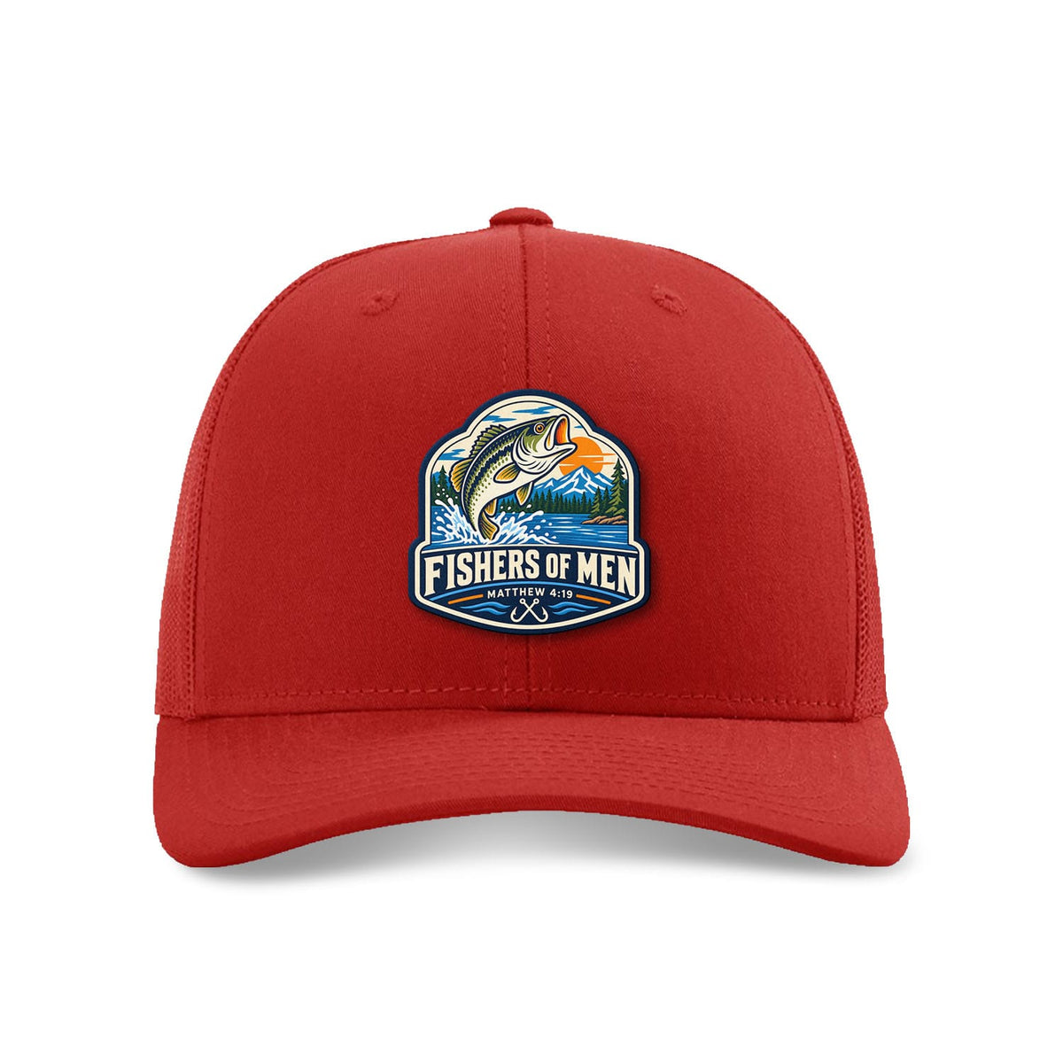 Our True God Hat Red Fishers of Men Trucker Hat