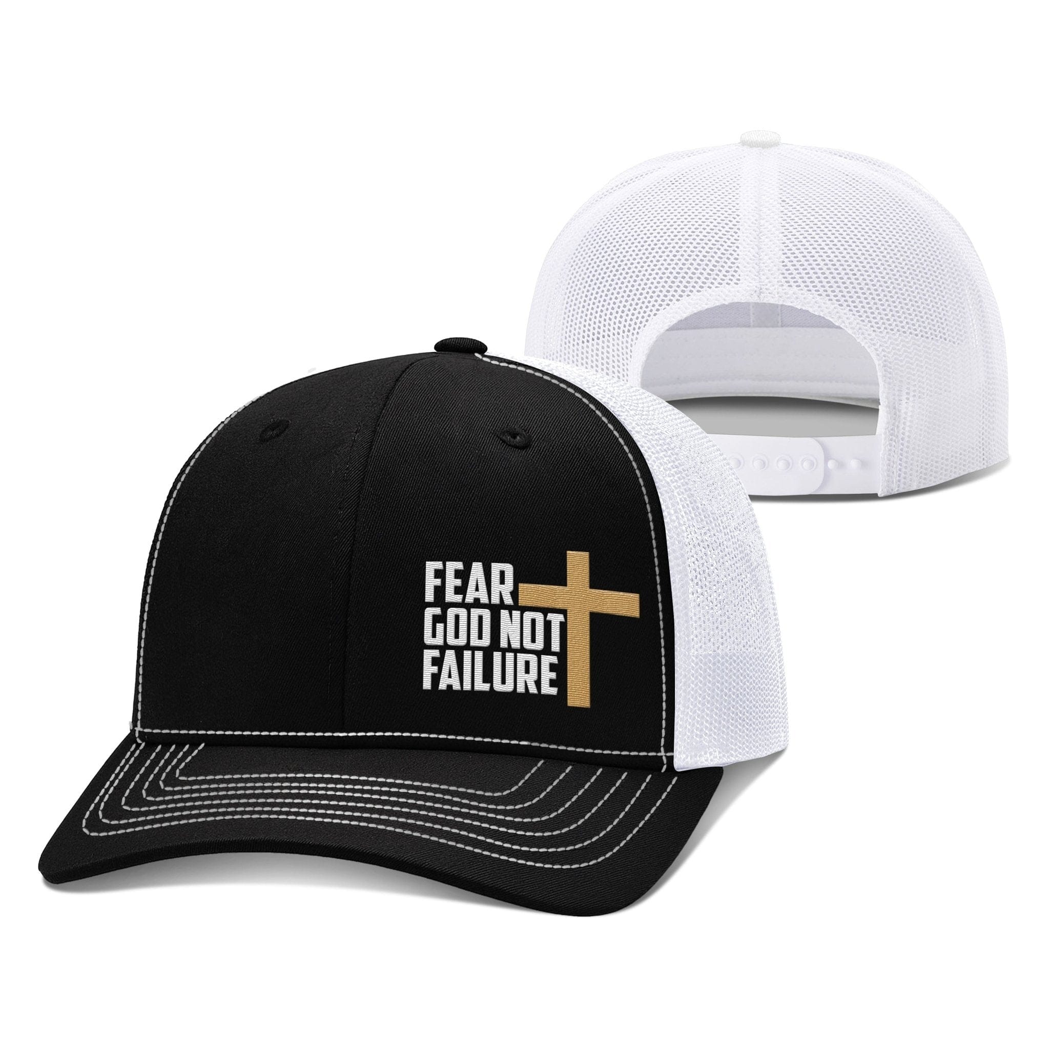 Our True God Hat Snapback / Black and White / One Size Fear God Not Failure Richardson Hats