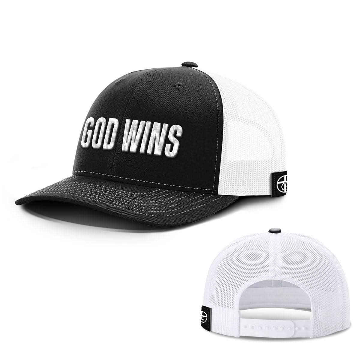 Our True God Hat Snapback / Black and White / One Size God Wins Hats