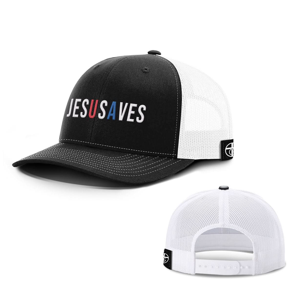 Our True God Hat Snapback / Black and White / One Size JESUSAVES Hats
