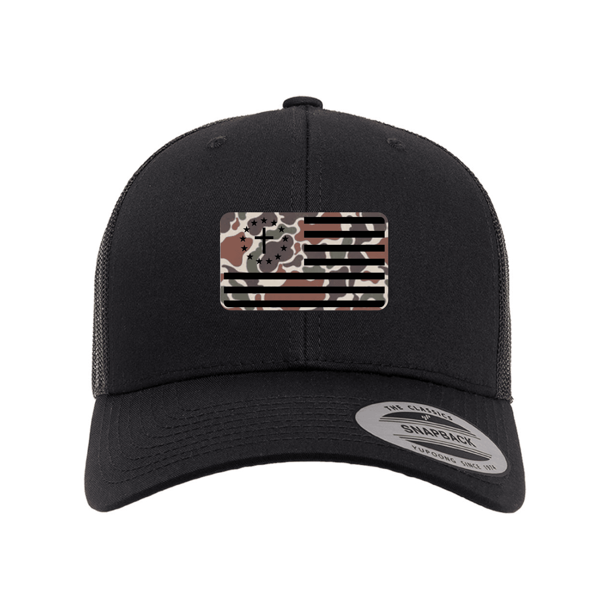 Our True God Hat Snapback / Black / One Size One Nation Under God Flag Fowl Play Camo Patch Fall Collection Hats