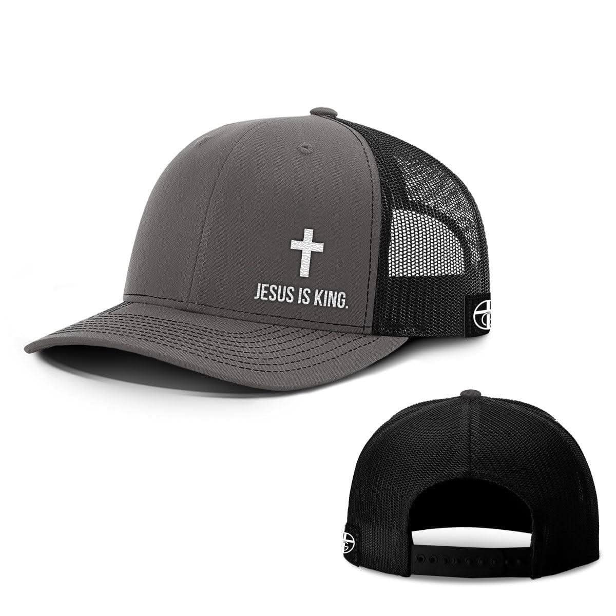 Our True God Hat Snapback / Charcoal and Black / One Size Jesus is King Lower Left Hats