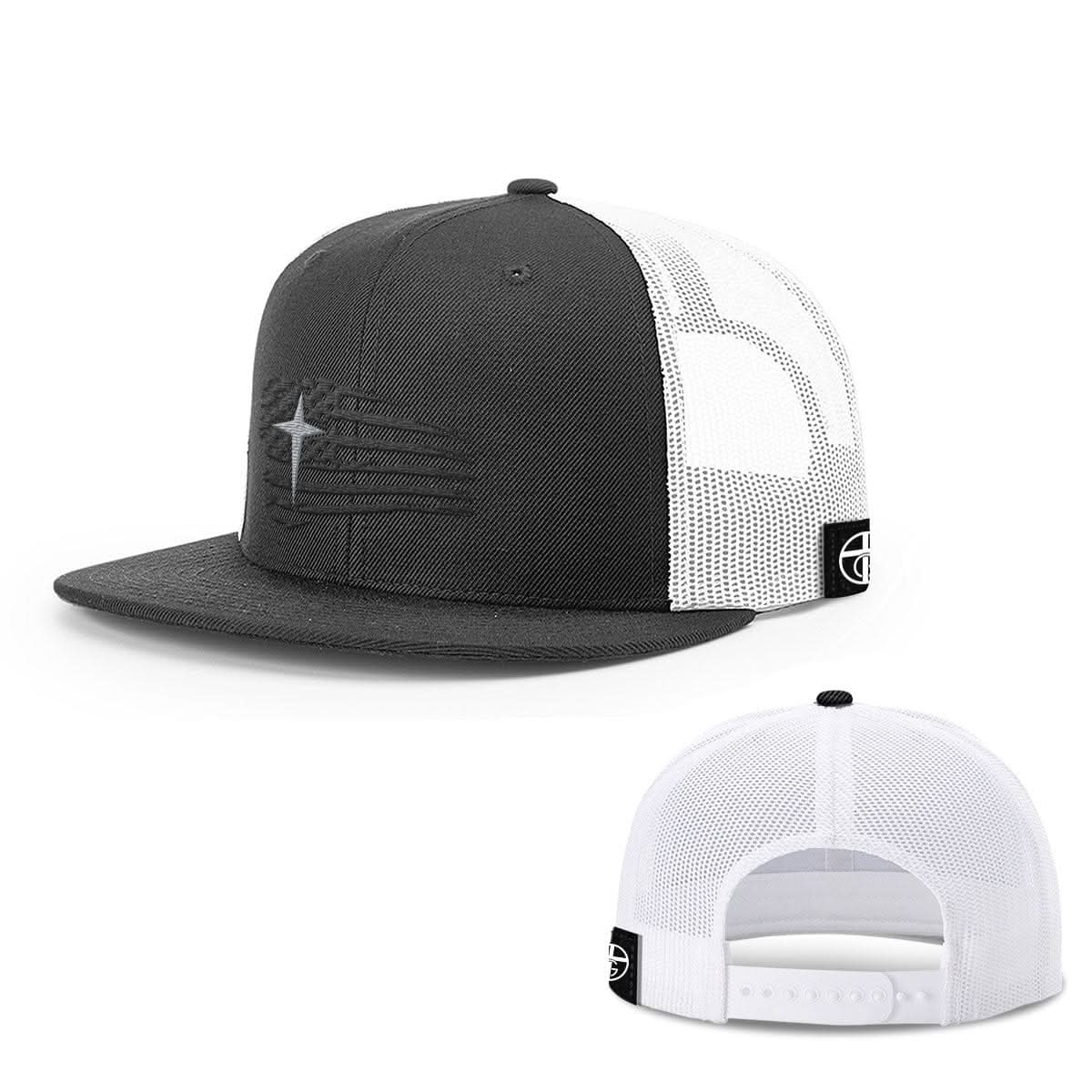 Our True God Hat Snapback Flatbill / Black and White / One Size Blackout Flag Special Edition: Light in the Darkness Hats