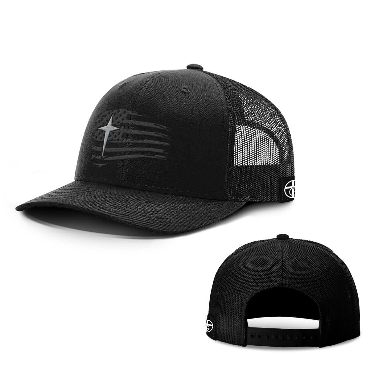 Our True God Hat Snapback / Full Black / One Size Blackout Flag Special Edition: Light in the Darkness Hats