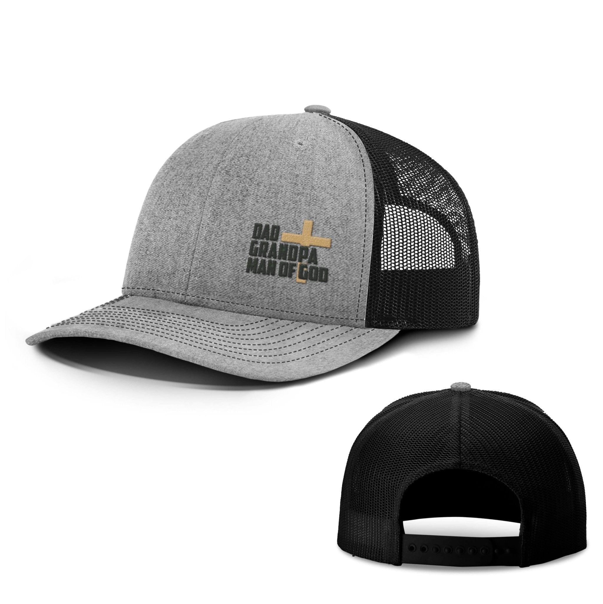 Our True God Hat Snapback / Heather and Black / One Size Dad, Grandpa, Man of God Hats