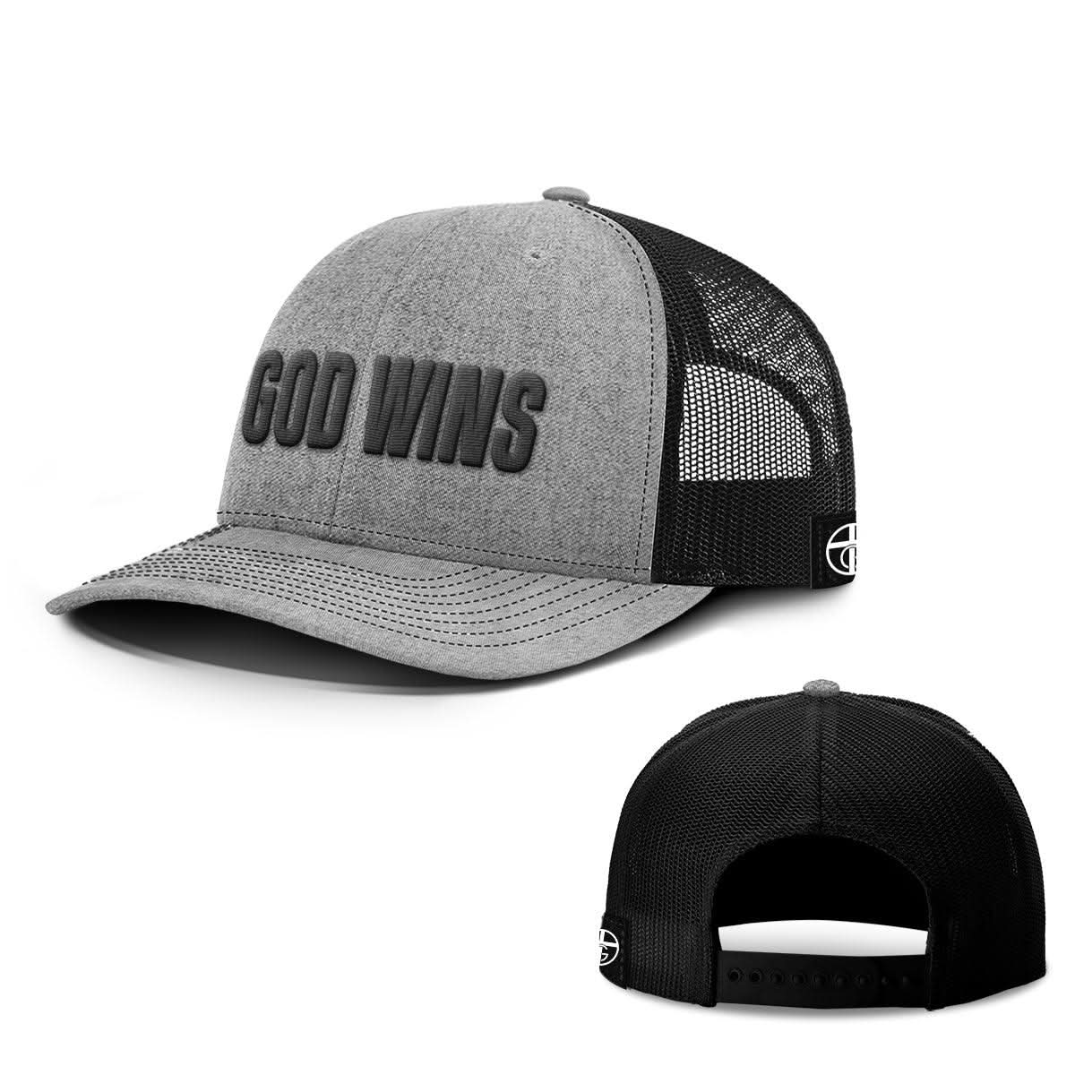 Our True God Hat Snapback / Heather and Black / One Size God Wins Hats