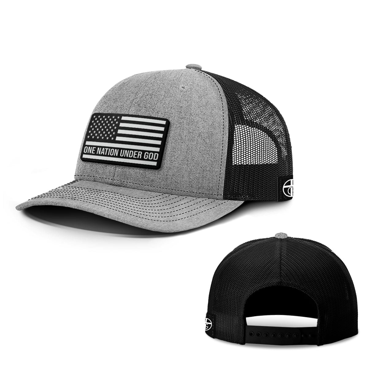 Our True God Hat Snapback / Heather and Black / One Size One Nation Under God DBD Patch Hats
