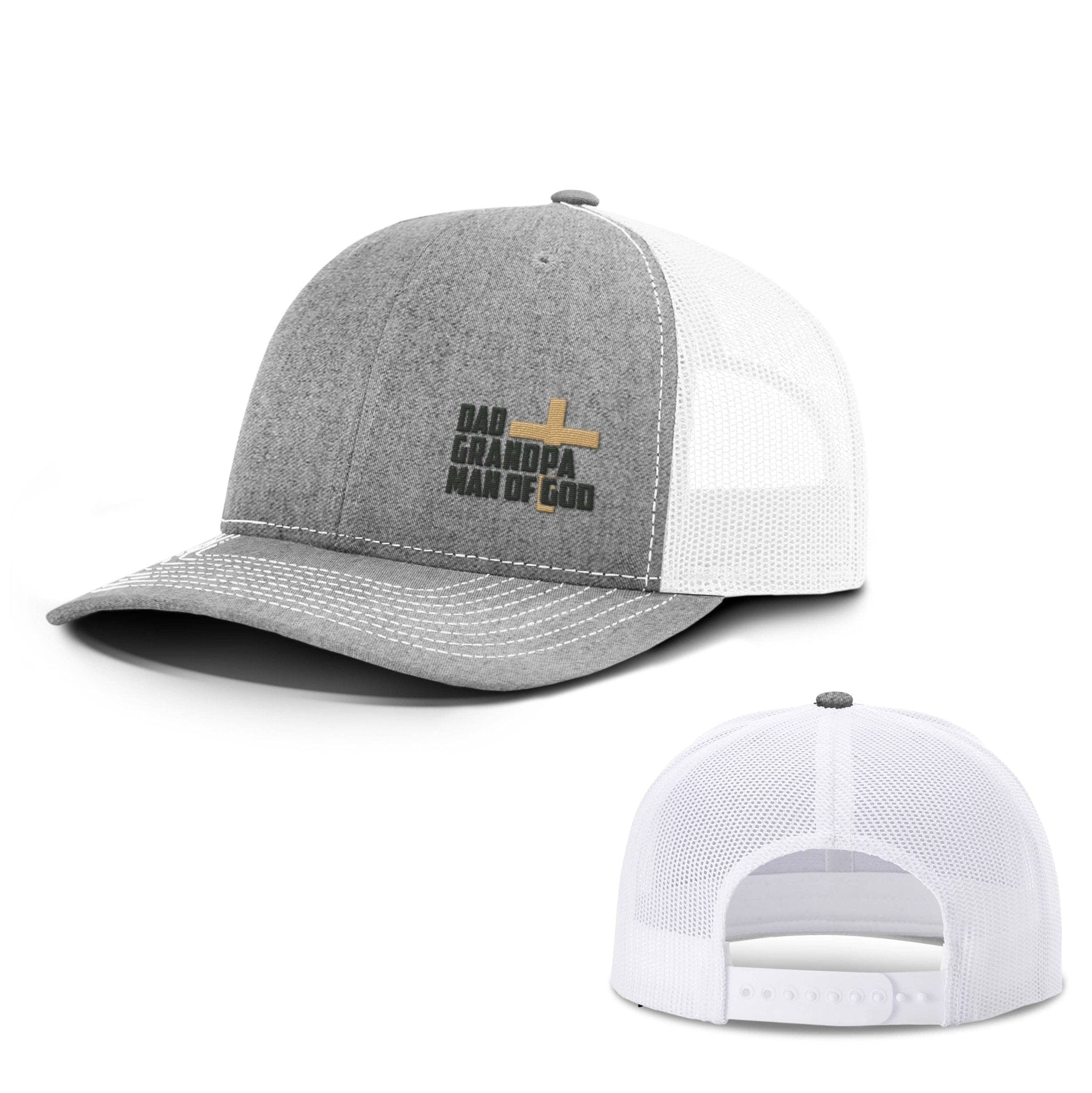 Our True God Hat Snapback / Heather and White / One Size Dad, Grandpa, Man of God Hats