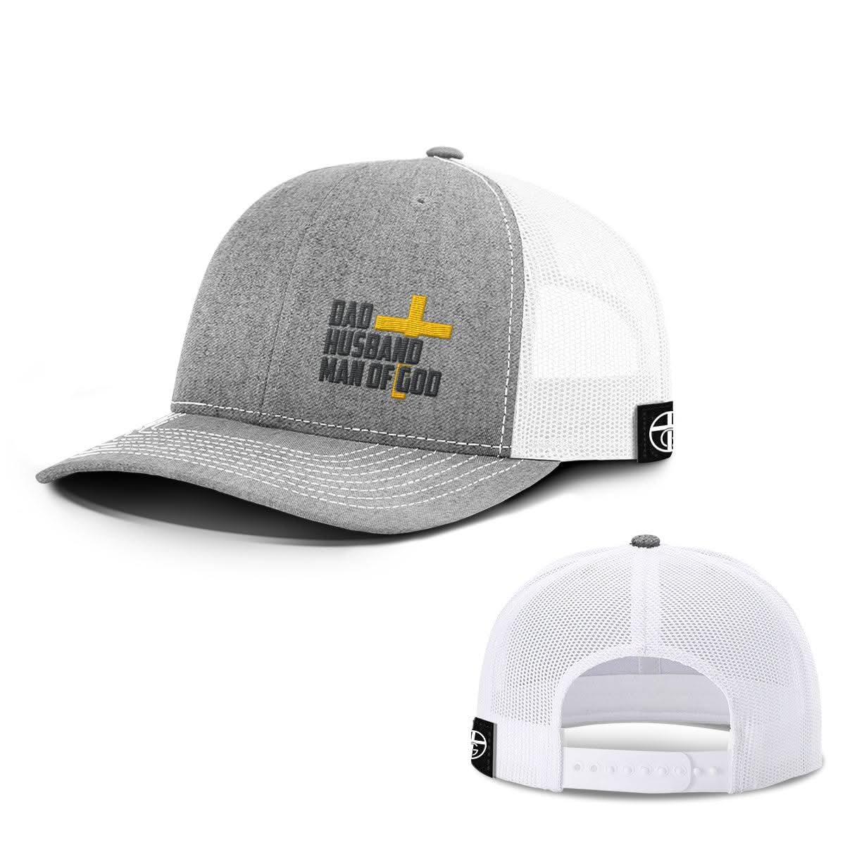 Our True God Hat Snapback / Heather and White / One Size Dad, Husband, Man of God Hats
