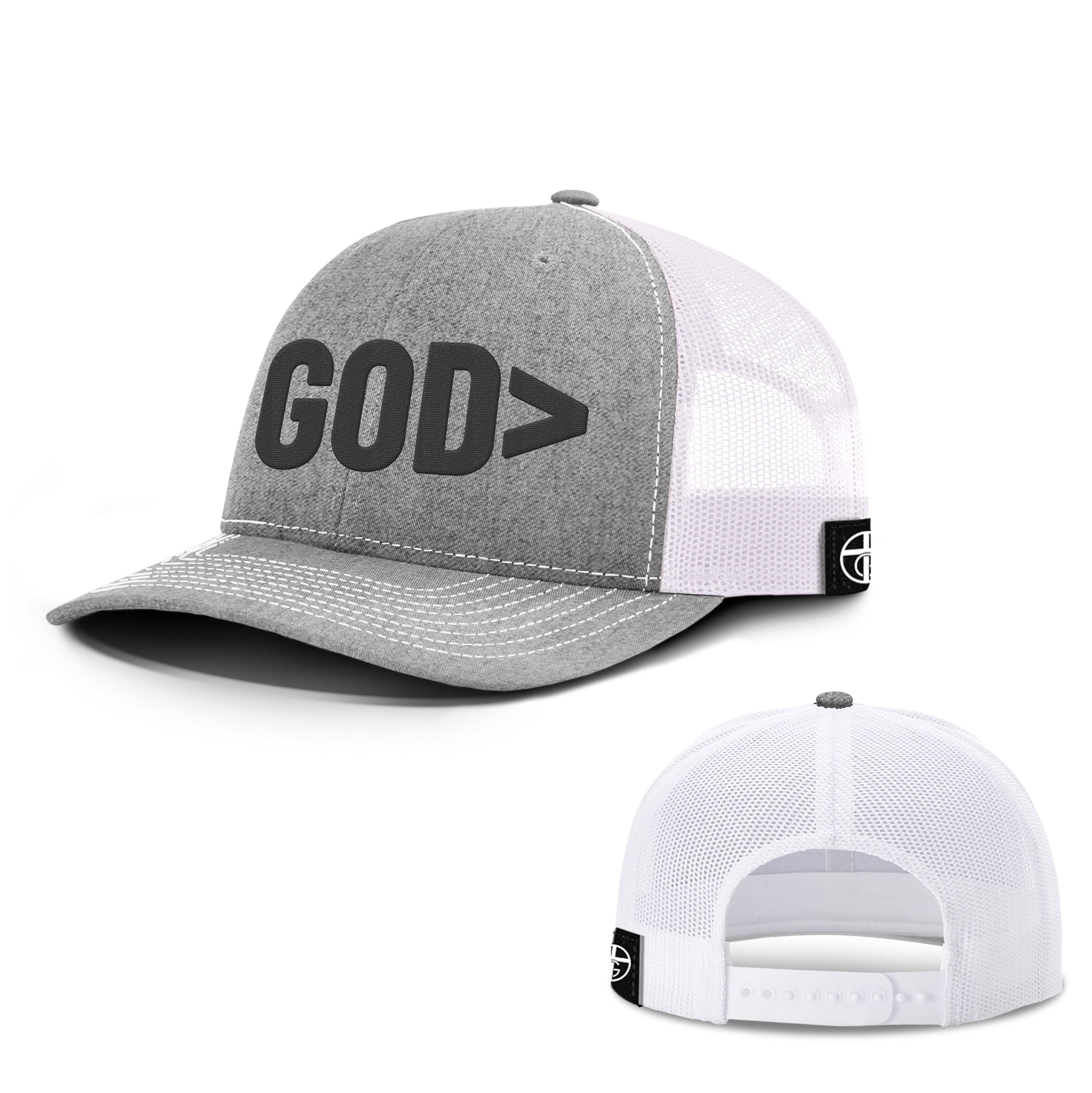 Our True God Hat Snapback / Heather and White / One Size God is Greater Hats