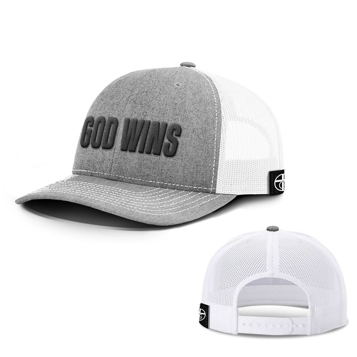 Our True God Hat Snapback / Heather and White / One Size God Wins Hats