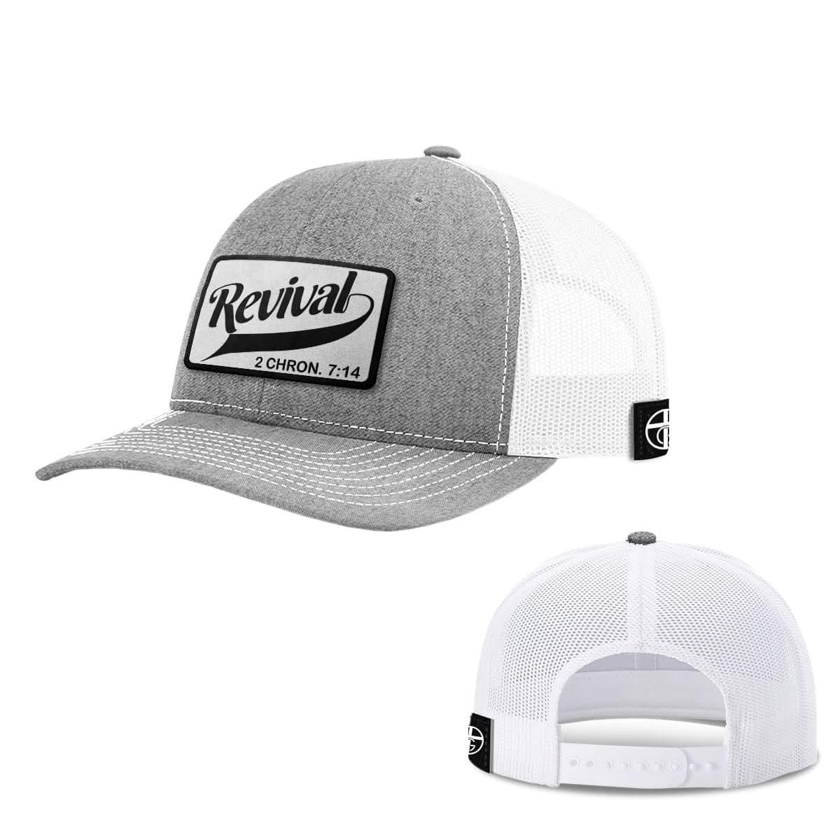 Our True God Hat Snapback / Heather and White / One Size Revival Patch Hats