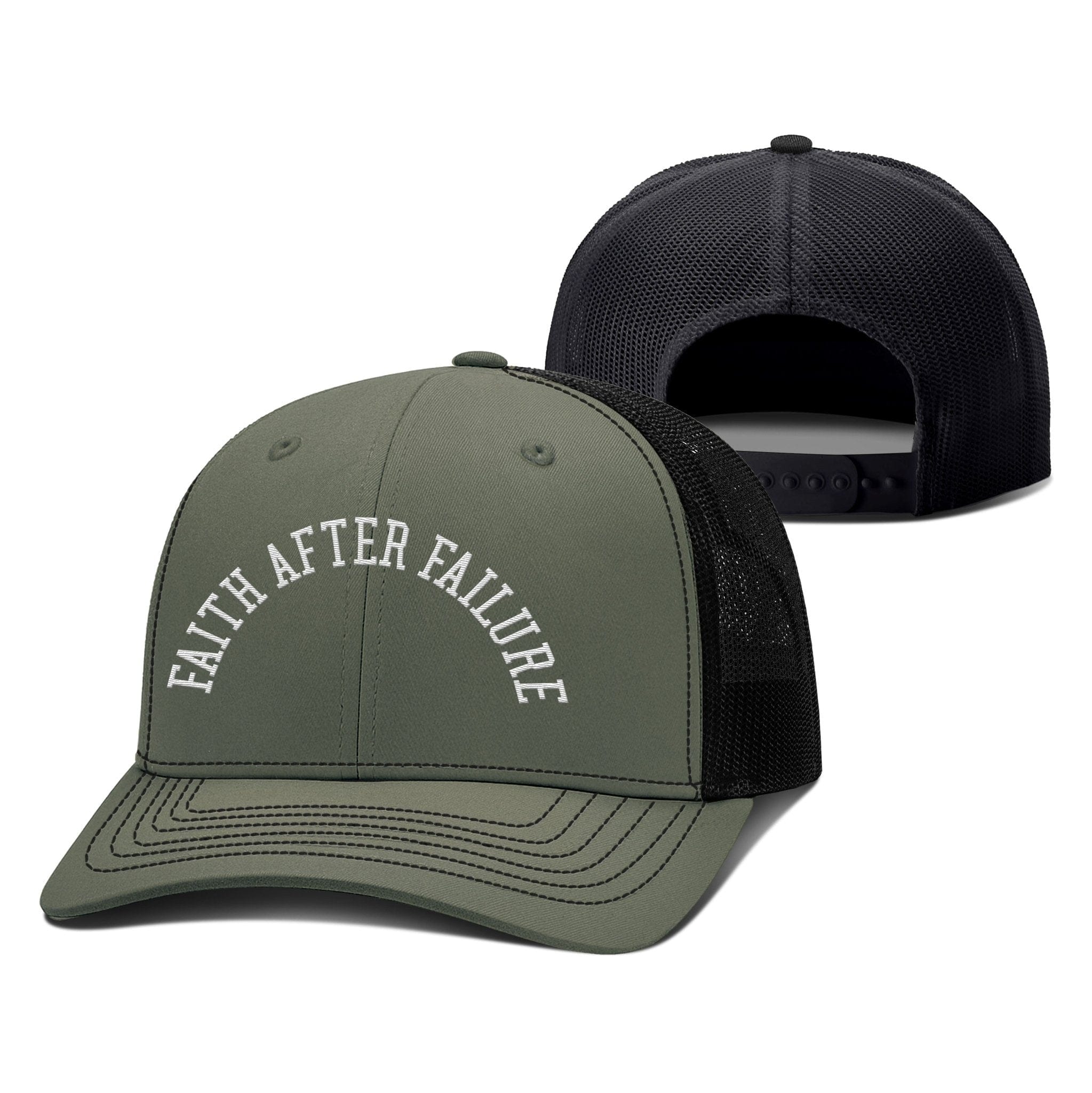 Our True God Hat Snapback / Loden and Black / One Size Faith After Failure Richardson Hats