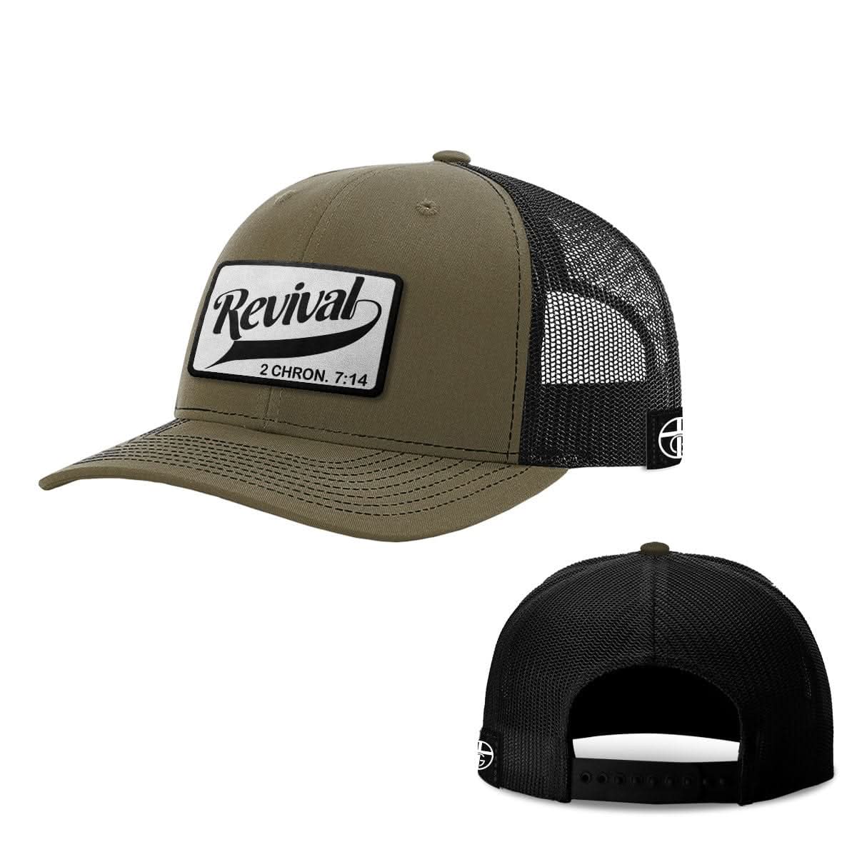 Our True God Hat Snapback / Loden and Black / One Size Revival Patch Hats