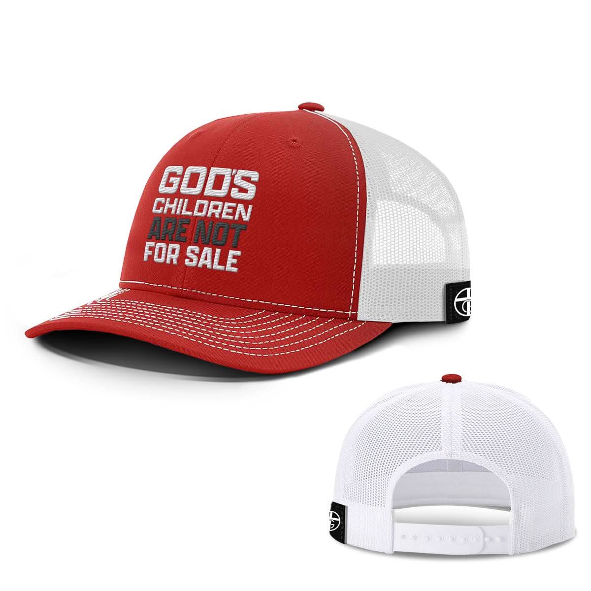 Our True God Hat Snapback / Red And White / One Size God's Children Are Not For Sale Hats