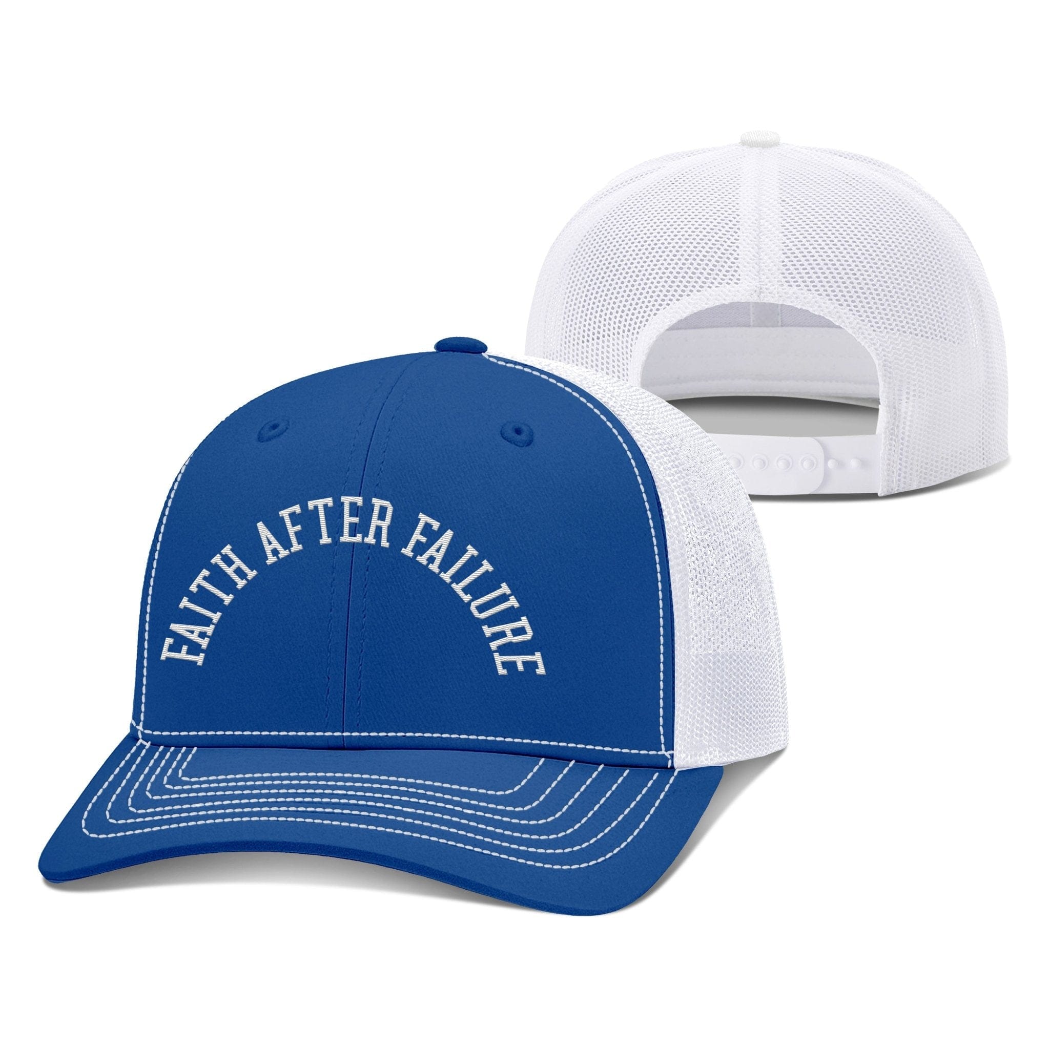 Our True God Hat Snapback / Royal Blue and White / One Size Faith After Failure Richardson Hats