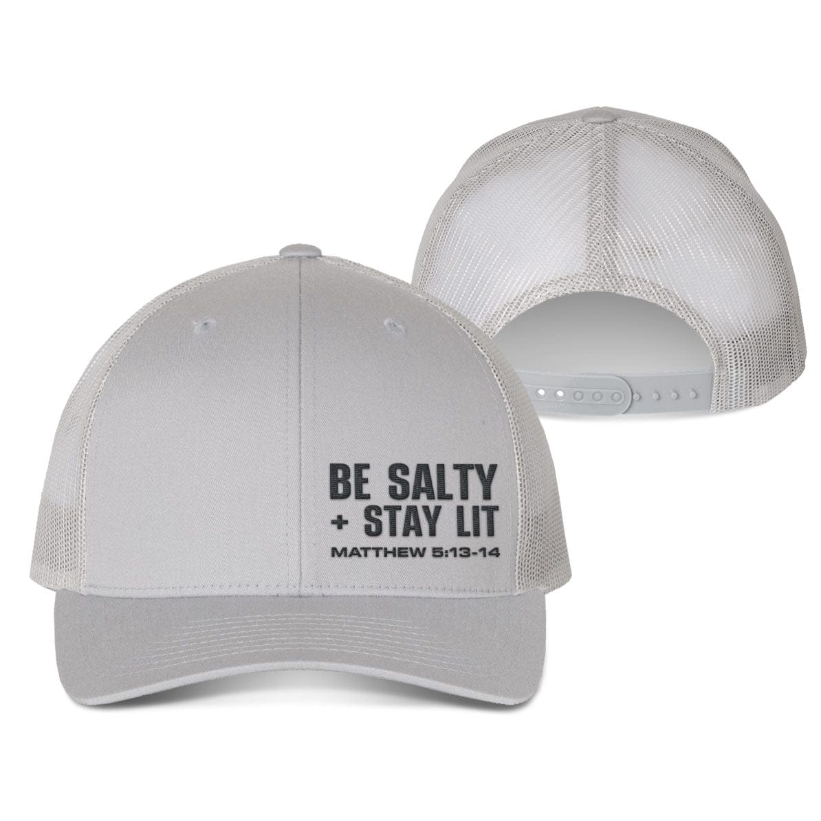 Our True God Hat Snapback / Silver / One Size Be Salty + Stay Lit Lower Left Fall Collection Hats
