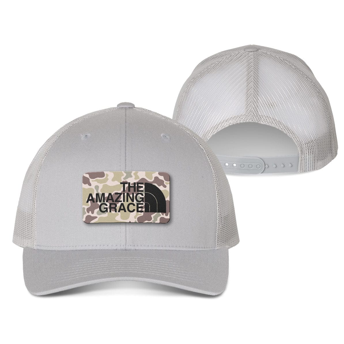 Our True God Hat Snapback / Silver / One Size The Amazing Grace Duck Camo Patch Fall Collection Hats