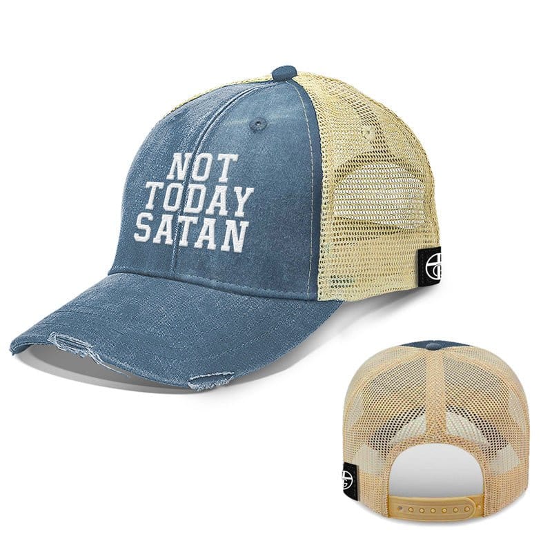 Our True God Hat Trucker / Navy / One Size Not Today Satan Trucker Hats