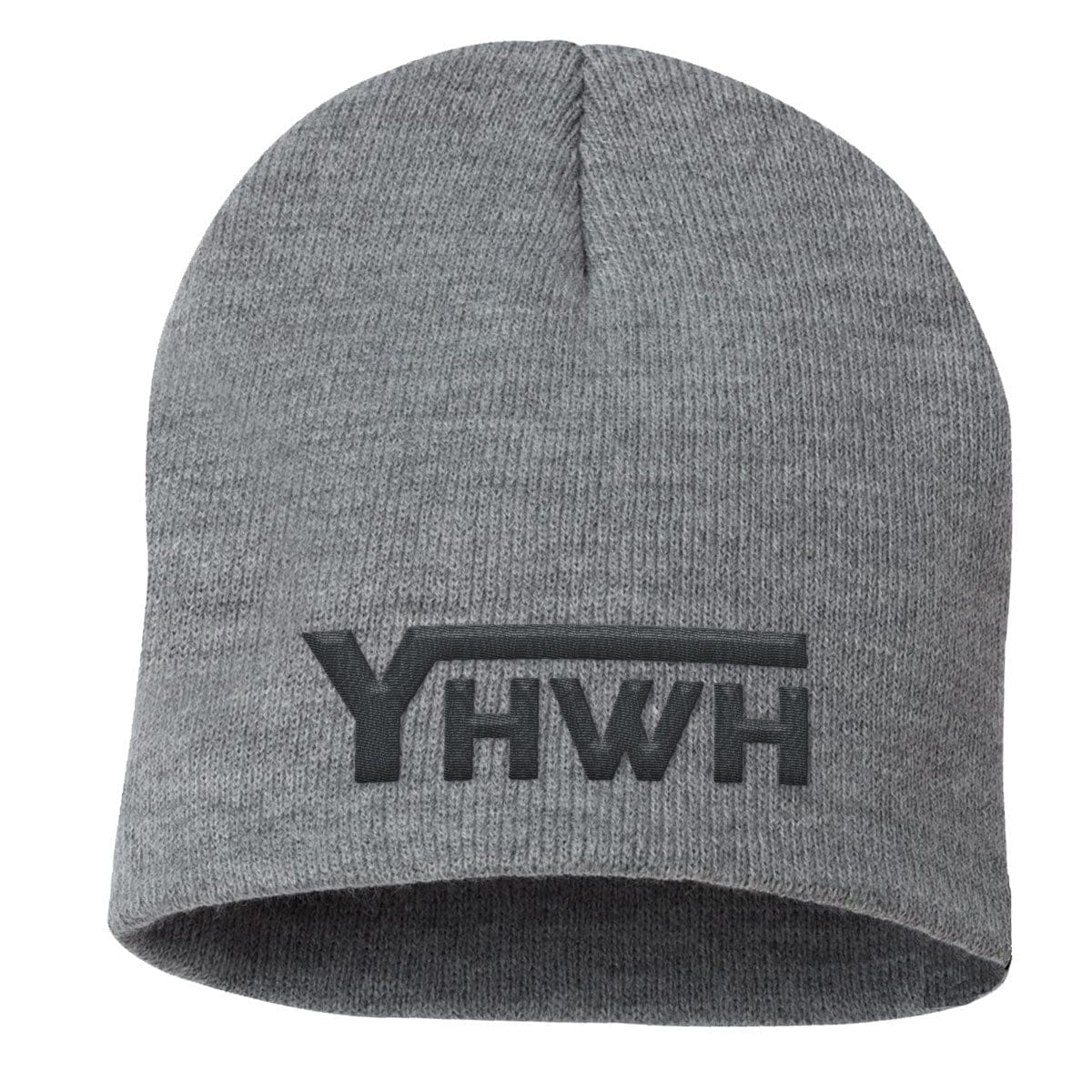 Our True God Hat Uncuffed Beanies / Grey / One Size YHWH Beanies