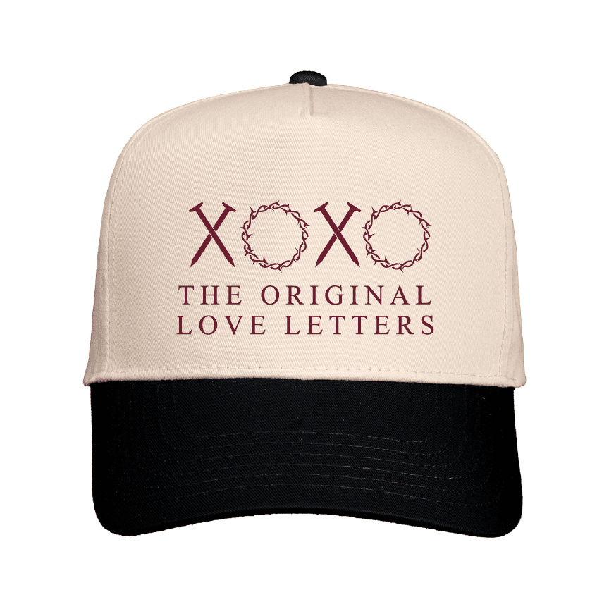 Our True God Hat Washed Classic Hat / Natural and Black / One Size The Original Love Letters Classic Tone Tone Hats