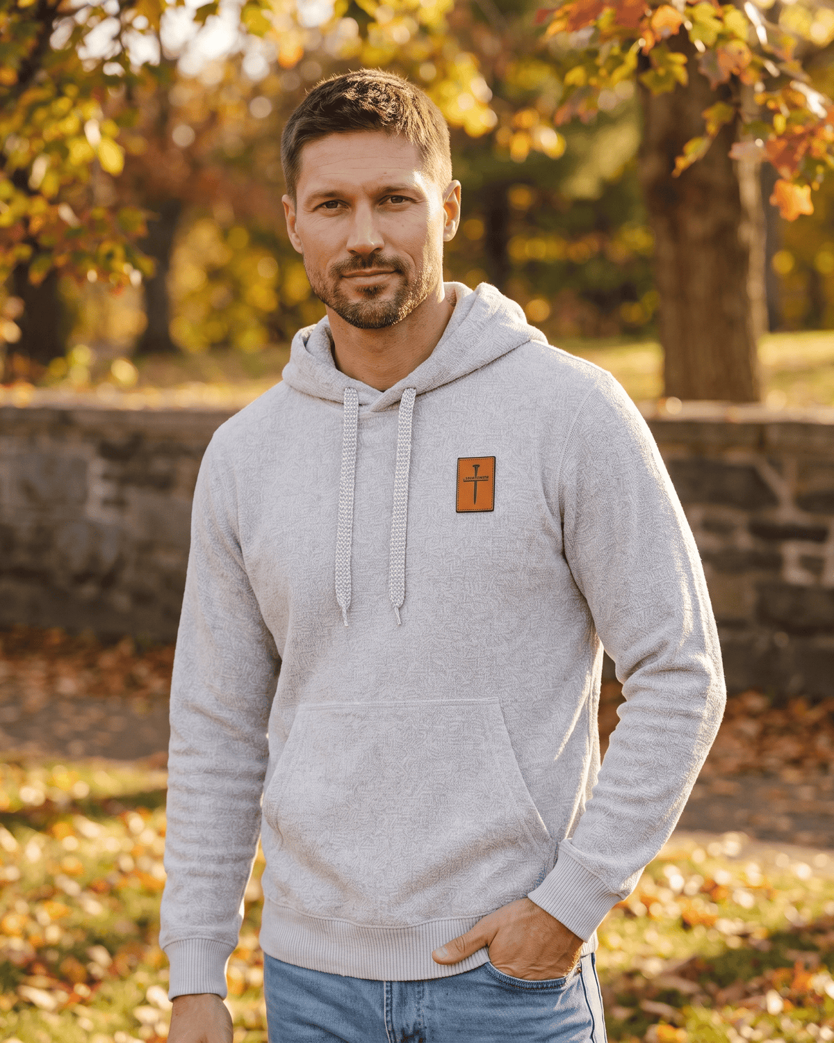 Our True God Hoodie Salt and Pepper / S The Nail Cross Nantucket Hoodie