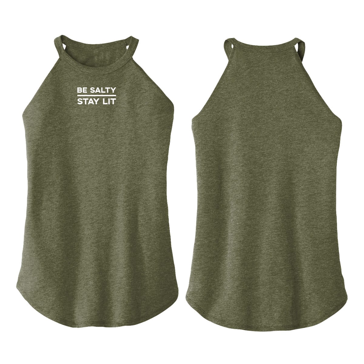 OurTrueGod Customs Apparel Be Salty Stay Lit Rocker Tank (Front)