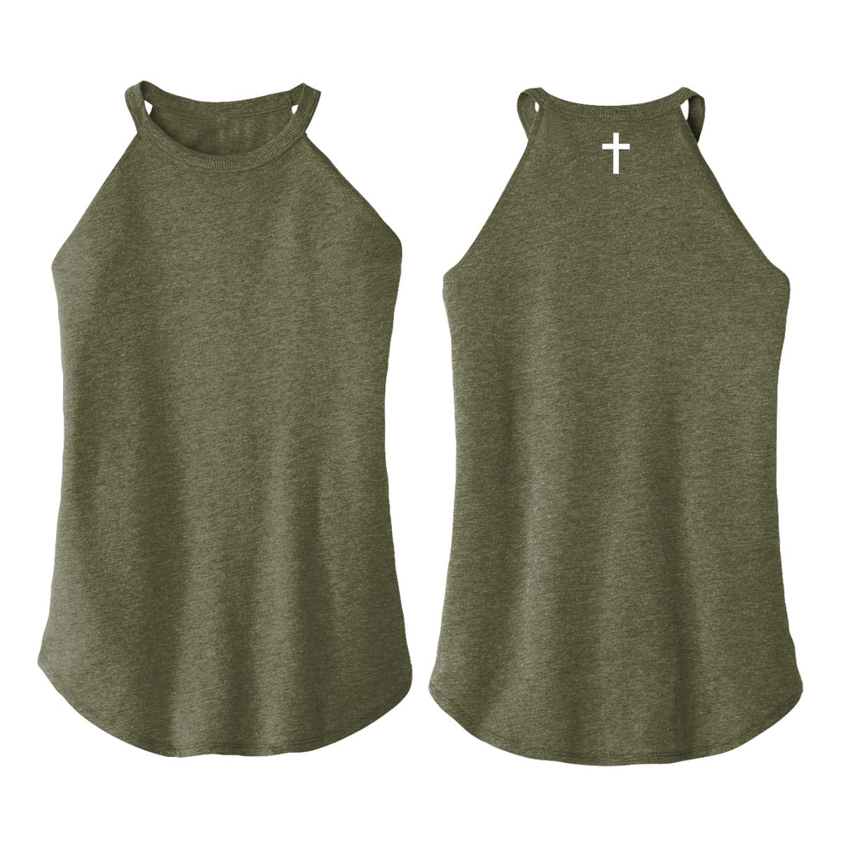 OurTrueGod Customs Apparel Cross Rocker Tank (Back)