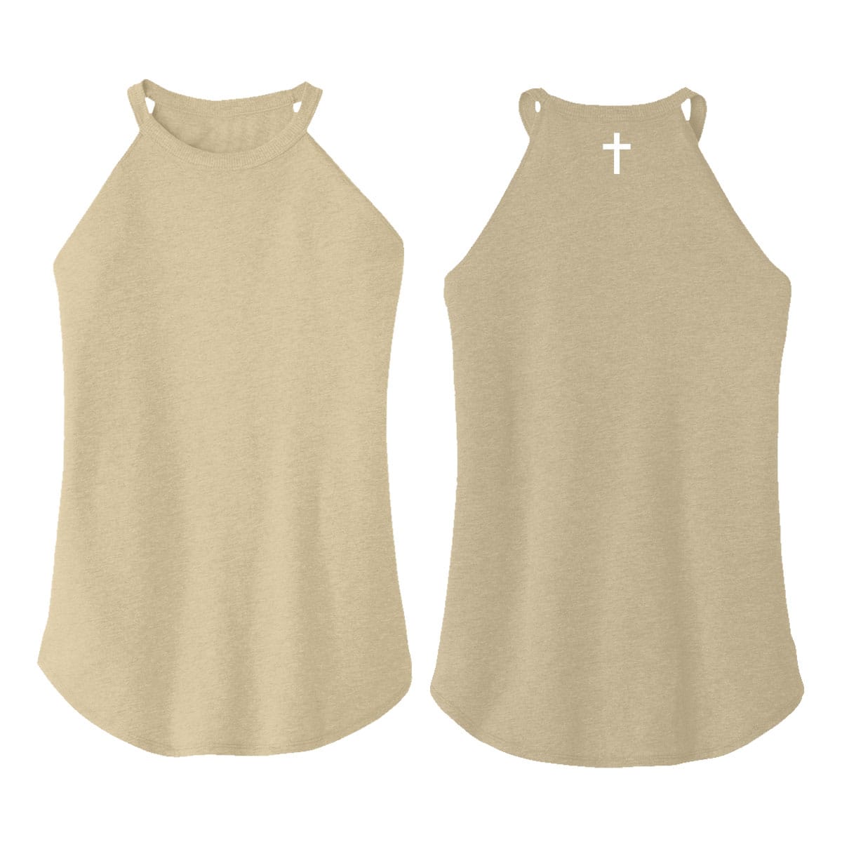 OurTrueGod Customs Apparel Cross Rocker Tank (Back)