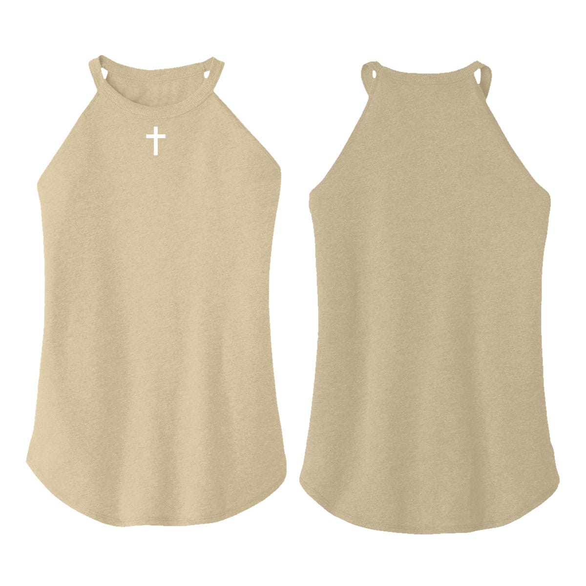 OurTrueGod Customs Apparel Cross Rocker Tank (Front)